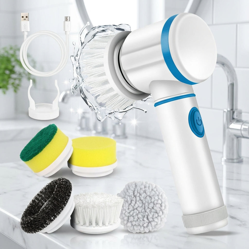 ScrubMate™ — The 5-In-1 Electric Cleaning Brush